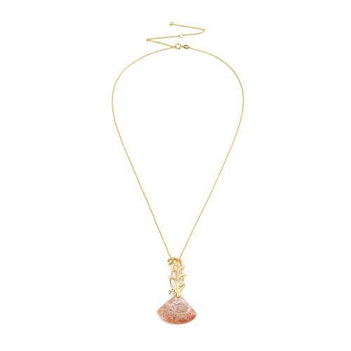 五行之木 限量开运 SECOO名物 X SUB ROSA 项链项饰 9k金镀18K金宝石天然珊瑚玉吊坠/项链 商品图1