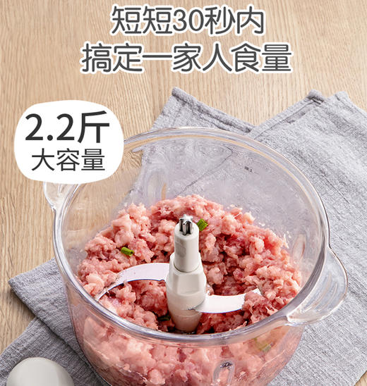 小熊绞肉机家用电动小型料理机多功能打肉馅搅拌机碎肉机蒜泥神器 商品图2
