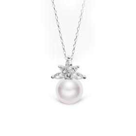 美裕 暖阳 925银淡水珍珠链坠9-10mm白 104984