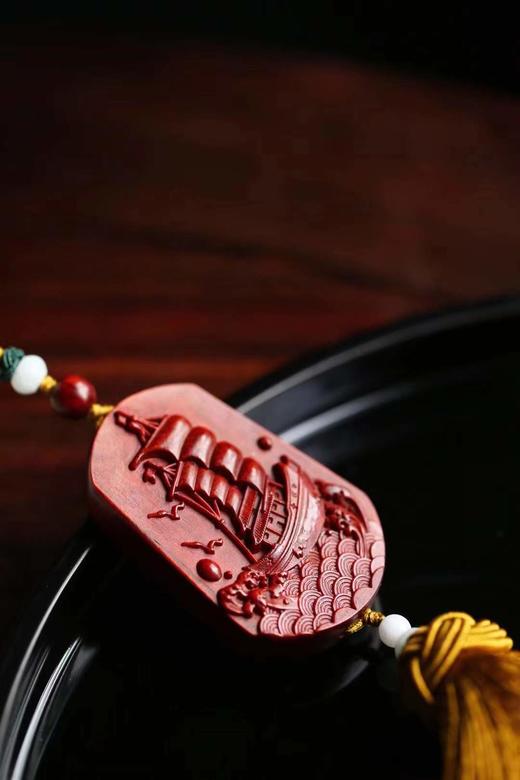 小叶紫檀【一帆风顺】车挂 商品图4