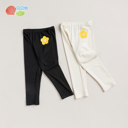 贝贝怡女童打底裤春秋款外穿洋气宝宝九分裤子中大童秋装儿童裤子新品 商品图1
