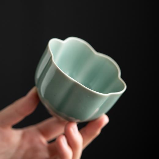 汝山明汝窑仿古釉主人杯精品四方尊杯 玉兰杯个人杯礼盒高档瓷器礼物盒 商品图3