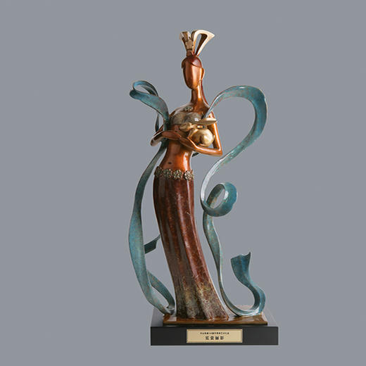 宇达青铜摆件 吴信坤作品《霓裳俪影》艺术装饰摆件  高57cm 商品图0