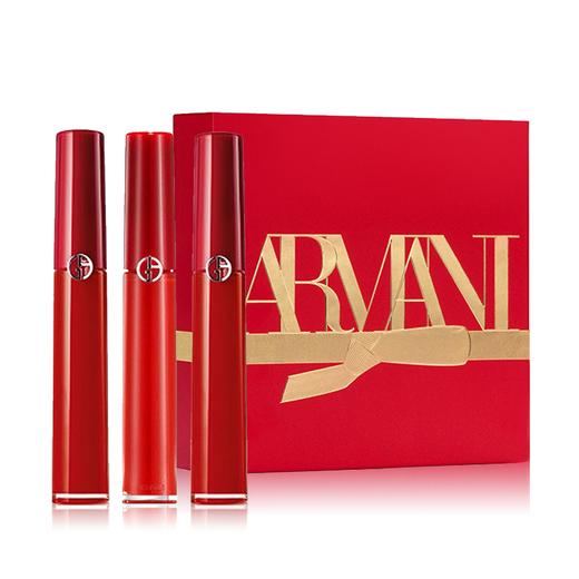 ARMANI阿玛尼 圣诞新春限量版红管唇釉口红三件套3.5ml*3（206#+400#+405#）意大利 商品图0