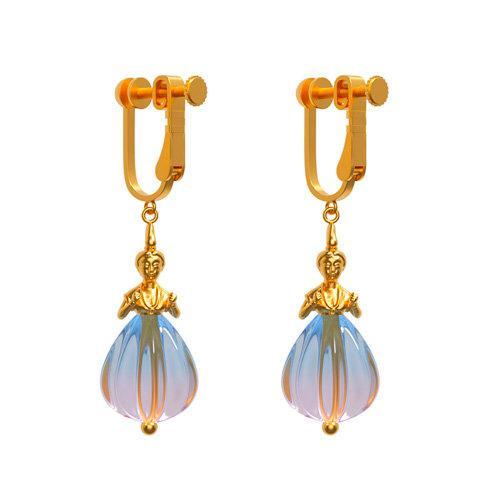 花舞大唐.石榴裙耳夹 黛粉萤【北京同城闪送】 商品图0