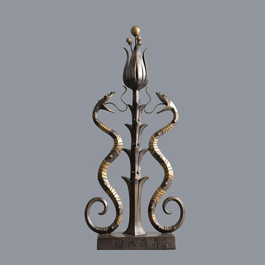 宇达青铜摆件 韩美林作品《银蛇漫舞》艺术装饰摆件  高60cm 商品图0