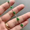 冰种阳绿辣色翡翠葫芦手链18k白金镶嵌 商品缩略图7