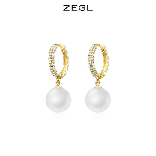 ZEGL复古玉石耳环女小众设计感高级气质耳钉耳扣秋冬过新年耳饰品 商品图0