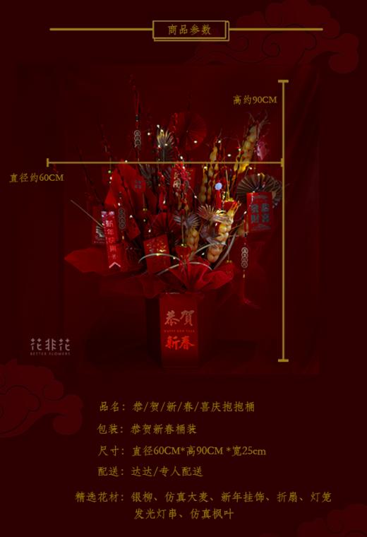 《恭贺新春》-大号年宵花抱抱桶 商品图5