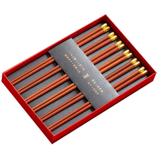 BN-新款筷子家庭定制防霉防滑实木筷(10双装) 商品图4