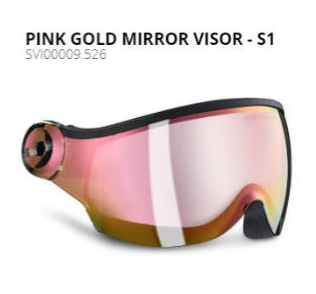Kask - Pluma Visor - Pink Gold Mirror - 男女通用 - 护目镜 - 玫瑰金色
