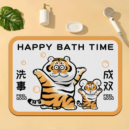 【第二代升级，一步吸干】胖虎硅藻泥浴室软垫门口速干脚垫卫生间厕所垫子大尺寸门垫吸水垫 商品图5