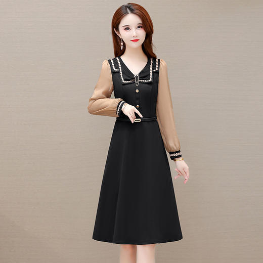 YWE  HH21B2201小个子气质优雅长袖连衣裙 【优】 商品图1