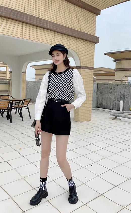 L3965#呢料阔腿短裤 商品图2