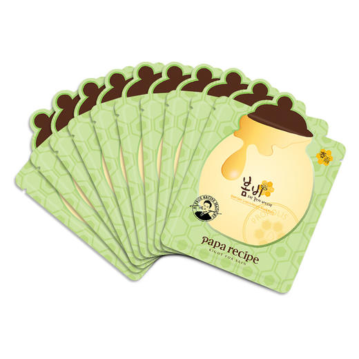春雨papa recipe 蜂蜜绿色弹力面膜 10片/盒  补水保湿 弹润紧致 商品图1