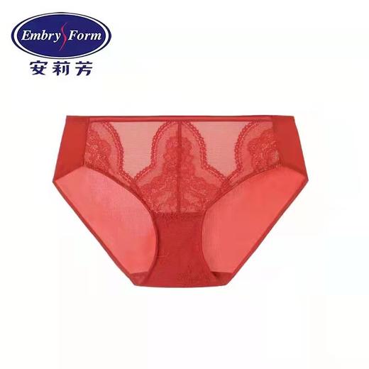 安莉芳内裤女士结婚新娘本命年红色蕾丝包臀低腰三角裤E200416 商品图1