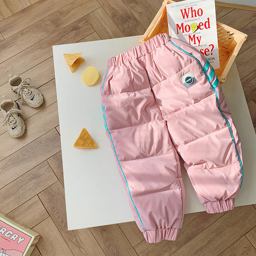 【时尚休闲】韩系儿童羽绒裤新款男童保暖裤女童加厚冬季宝宝外穿中小童长裤子 商品图7