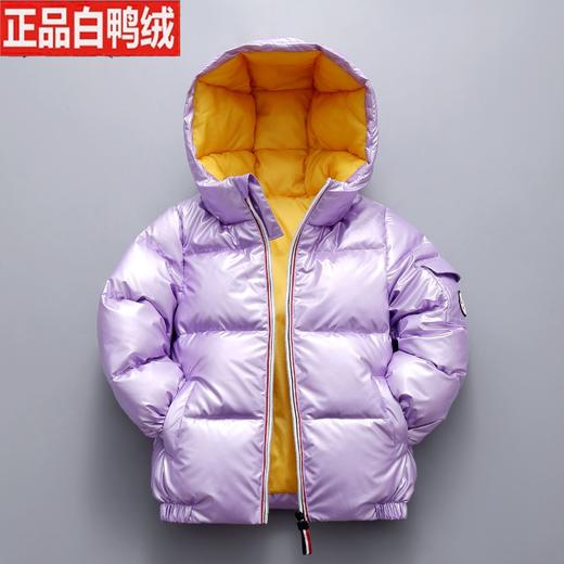 【时尚舒适】新款儿童羽绒服男童女童宝宝银色太空服加厚中大童连帽羽绒 商品图11