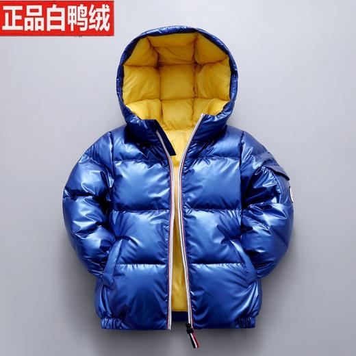 【时尚舒适】新款儿童羽绒服男童女童宝宝银色太空服加厚中大童连帽羽绒 商品图5
