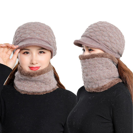 秋冬季新款女士户外骑车保暖鸭舌帽围脖套装针织贝雷帽子 唐丝蝶 Jn 6h5桃心兔毛套帽 唐丝蝶旗舰店 秋冬季新款女士户外骑车保暖鸭舌帽围脖套装针织贝雷帽子 唐丝蝶 Jn 6h5桃心兔毛套帽 唐丝蝶旗舰店