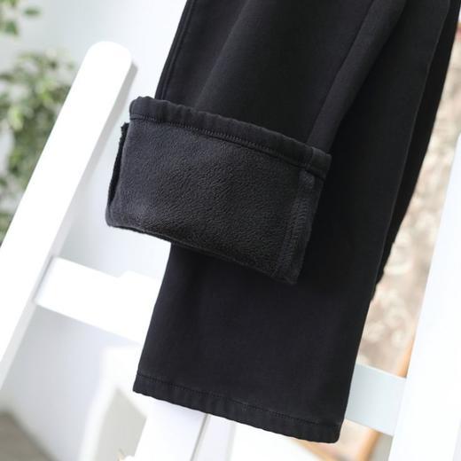 TZF-MDXS220101新款时尚气质休闲宽松加绒直筒牛仔裤 商品图6