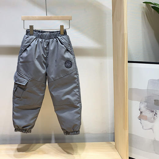 【防风保暖】儿童羽绒裤加厚大鹅同款裤子外穿男女童宝宝中大童工装裤冬季 商品图7