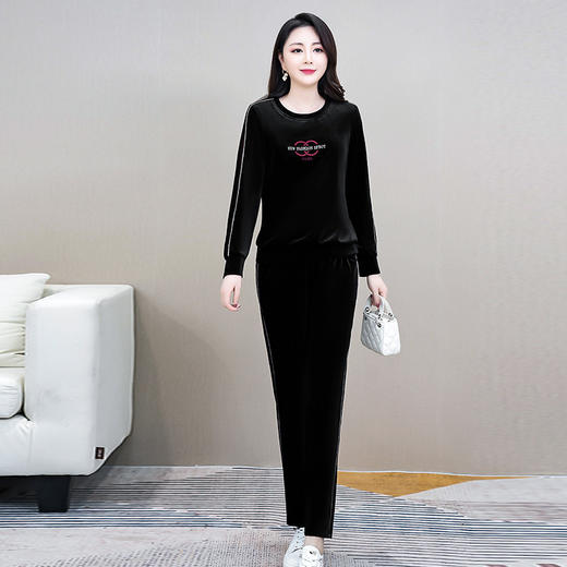 YWE  WLH1616时尚气质金丝绒两件套装 商品图1