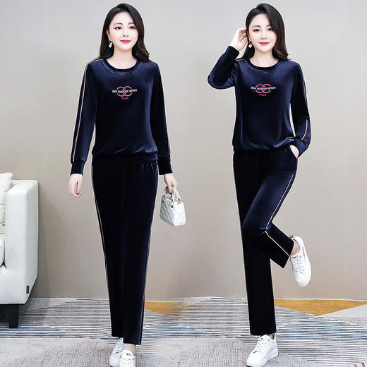 YWE  WLH1616时尚气质金丝绒两件套装 商品图0