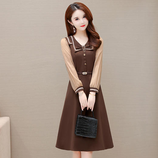 YWE  HH21B2201小个子气质优雅长袖连衣裙 【优】 商品图4