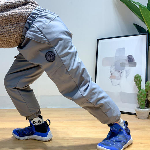 【防风保暖】儿童羽绒裤加厚大鹅同款裤子外穿男女童宝宝中大童工装裤冬季 商品图3