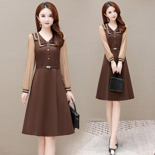 YWE  HH21B2201小个子气质优雅长袖连衣裙 【优】 商品图3