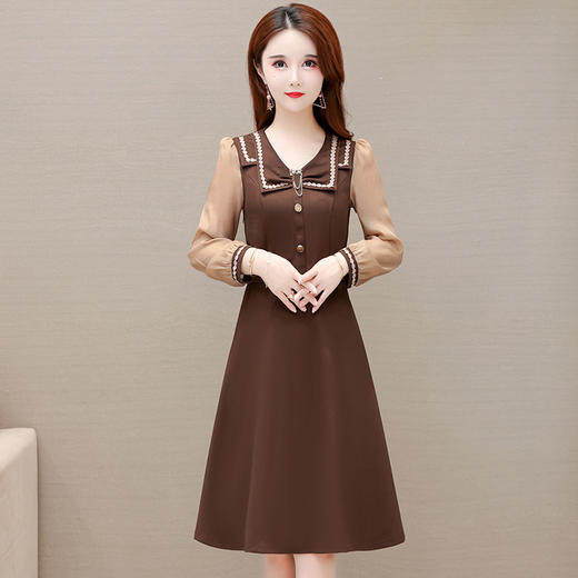 YWE  HH21B2201小个子气质优雅长袖连衣裙 【优】 商品图2