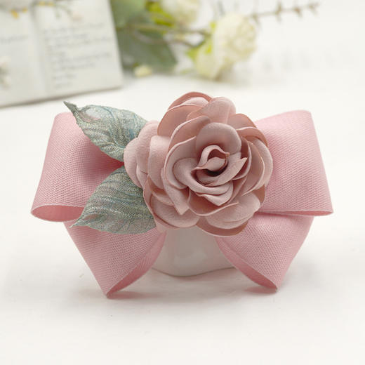 布艺韩国唯美时尚蝴蝶结花朵发夹发饰 商品图4