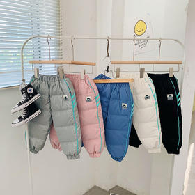 【时尚休闲】韩系儿童羽绒裤新款男童保暖裤女童加厚冬季宝宝外穿中小童长裤子