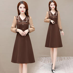 YWE  HH21B2201小个子气质优雅长袖连衣裙 【优】