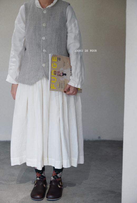 Gauze亚麻/黑长袖连衣裙 商品图4