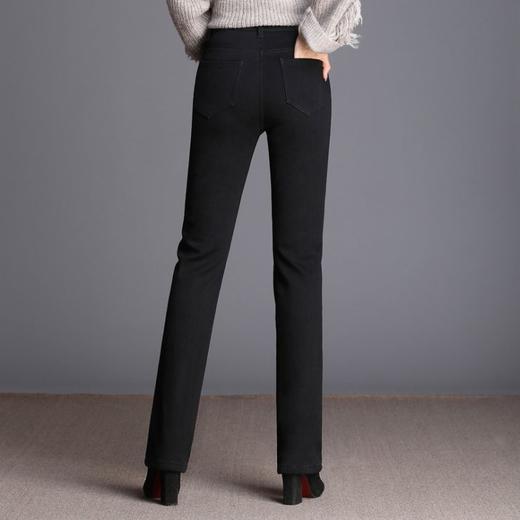 TZF-MDXS220101新款时尚气质休闲宽松加绒直筒牛仔裤 商品图5