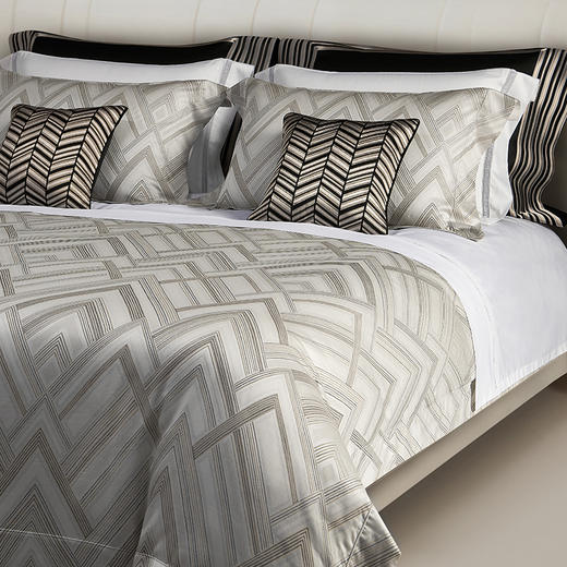 【ROYALCOVER】罗卡芙欧式简约几何纹 意大利进口提花四件套菲尔德 商品图2