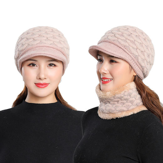 秋冬季新款女士户外骑车保暖鸭舌帽围脖套装针织贝雷帽子 唐丝蝶 Jn 6h5桃心兔毛套帽 唐丝蝶旗舰店 秋冬季新款女士户外骑车保暖鸭舌帽围脖套装针织贝雷帽子 唐丝蝶 Jn 6h5桃心兔毛套帽 唐丝蝶旗舰店