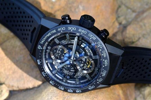 XF泰格hao雅全陶瓷黑骑士卡莱拉，镂空设计，尺寸43×16.5mm，橡胶表带，男士手表，自动机械，透底 商品图6