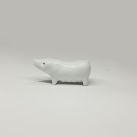 不仁斋新款 薛继业 陶瓷雕塑 小瓷猪 戒指架笔架架镇纸茶宠