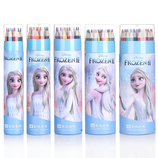 【迪士尼冰雪油性彩铅套装】12色儿童彩色铅笔小学生48涂鸦素描填色绘画笔 商品图4