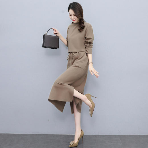 时尚休闲，简约纯色宽松舒适连衣裙HR-XSILU3327 商品图4