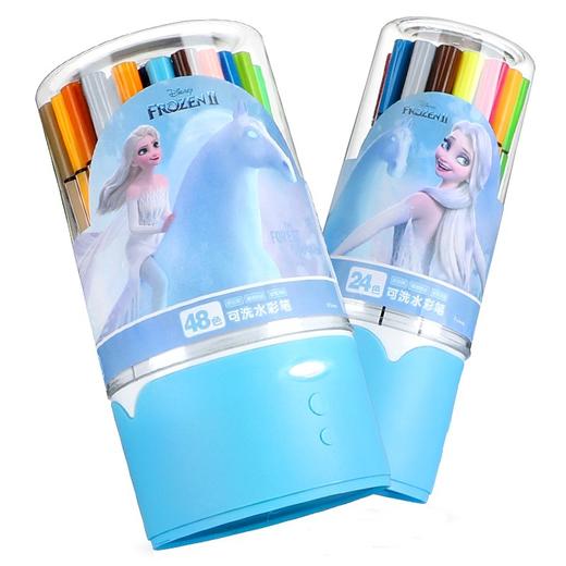 【迪士尼可洗水彩笔】冰雪12色24色36色48色可水洗水彩笔儿童小学生专用绘画笔彩色笔 商品图4