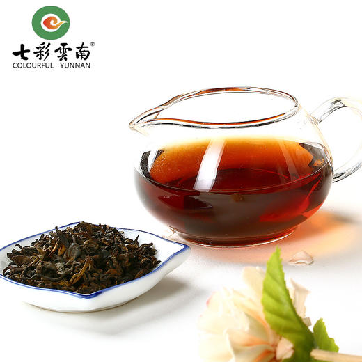 七彩云南茶叶普洱茶熟茶散茶名门(熟散)铁盒装200g 商品图5