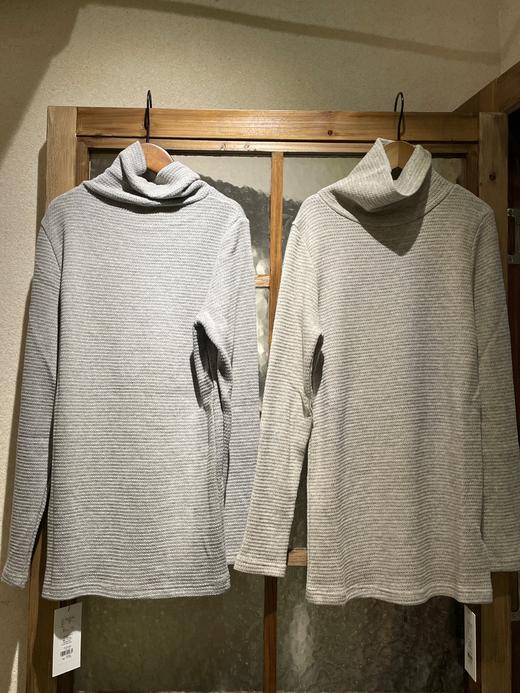 （4折）Doux bleu灰燕麦色高领上衣 商品图8