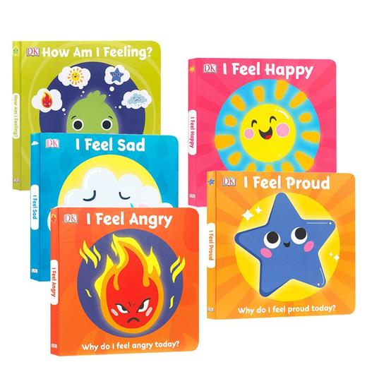 英文原版DK启蒙表情包系列5册First Emotions：How do I feel?  I Feel Sad / Happy儿童情绪管理启蒙绘本纸板书撕不烂3-6岁正版 商品图0