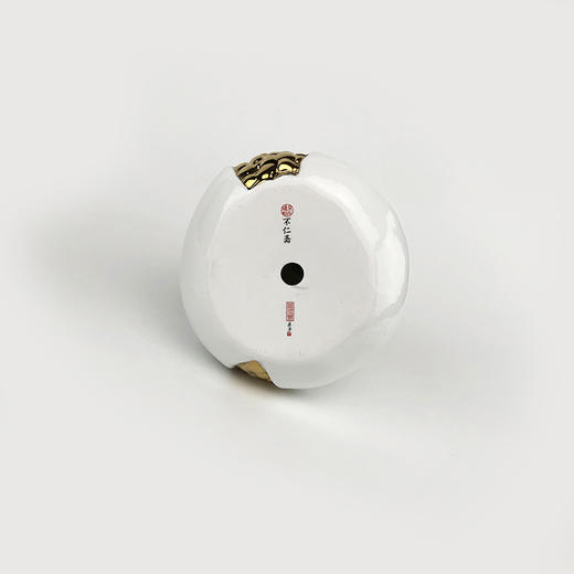 不仁斋薛继业陶瓷雕塑摆件金仔吉祥大石榴 新增花色朗红石榴 商品图4