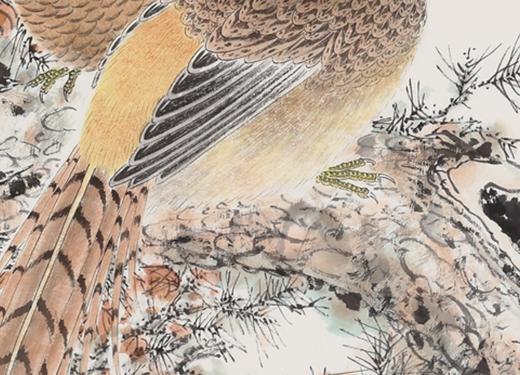 金喦 工笔花鸟01 136cmx68cm  8平尺 商品图3