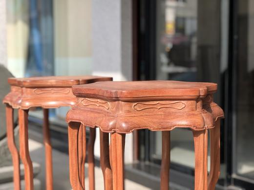 红桥红  家具严选  缅甸花梨（大果紫檀）【葵形带托泥 六足香几】 商品图2